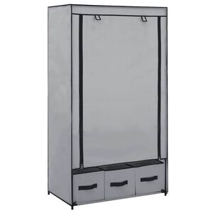 vidaXL Roupeiro 87x49x159 cm tecido cinzento