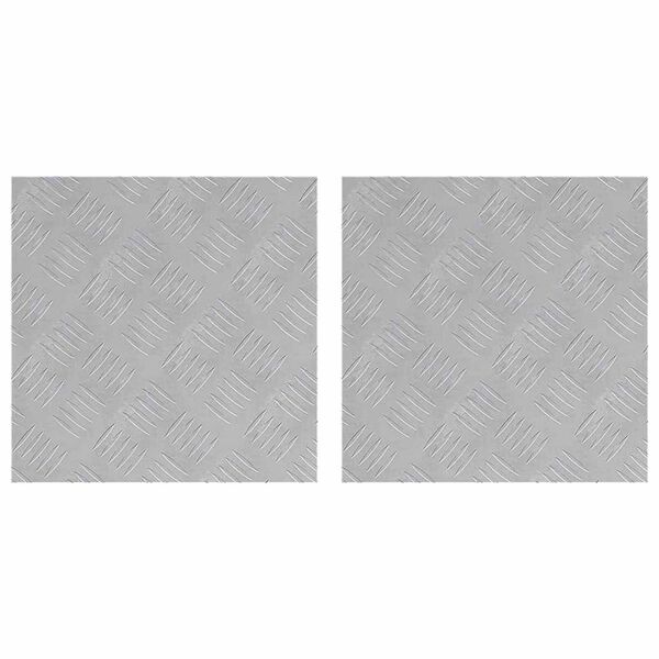 vidaXL Degrau Quadrado 2 pcs Prateado 40 x 40 cm Alum&iacute;nio