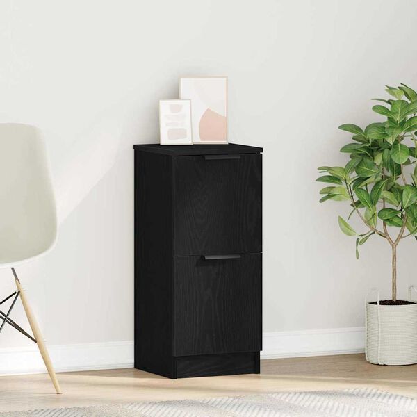 vidaXL Buffet Carvalho Preto 30 x 30 x 70 cm Madeira processada