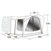 Outwell Toldo de autocaravana Waystone 160 preto e cinzento