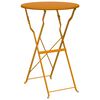vidaXL Mesa de esplanada Mostarda &Oslash; 50 x 71 cm