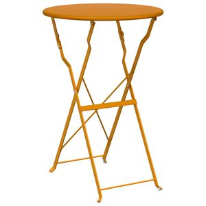 vidaXL Mesa de esplanada Mostarda &Oslash; 50 x 71 cm