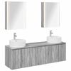 vidaXL Conjunto de Arm&aacute;rios para Banheiro 5 unid. Sonoma cinzento