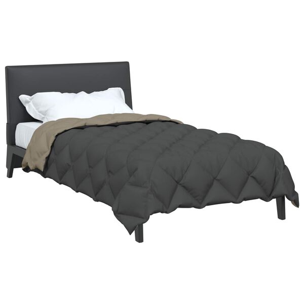 vidaXL Edredom de Inverno Cinza Claro e Antracite 200 x 155 cm
