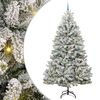 vidaXL &Aacute;rvore de Natal Artificial Verde e Branco 270 cm PVC e Metal