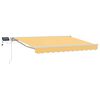 vidaXL Estrutura de Toldo Manual com LEDs Areia 5 x 3 m