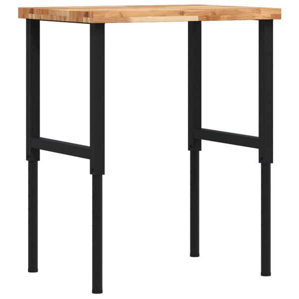 vidaXL Bancada retangular 80x60x(73-99,5) cm madeira de acácia maciça