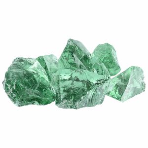 vidaXL Pedras de Jardim Verde Claro 12 cm Vidro