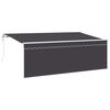 vidaXL Toldo retr&aacute;til Antracite 400 x 200 cm Poli&eacute;ster e Alum&iacute;nio