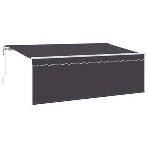 vidaXL Toldo retr&aacute;til Antracite 400 x 200 cm Poli&eacute;ster e Alum&iacute;nio