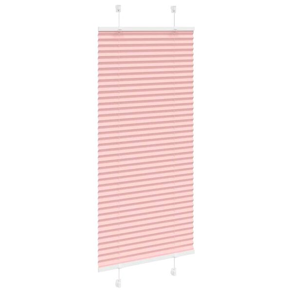 vidaXL Rosa Plissada Cega 60x100 cm Largura Tecido 59,4 cm Poli&eacute;ster