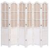 vidaXL Biombo com 6 pain&eacute;is 210x165 cm tecido branco