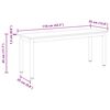 vidaXL banco Carvalho Preto 110 x 35 x 45 cm Madeira processada