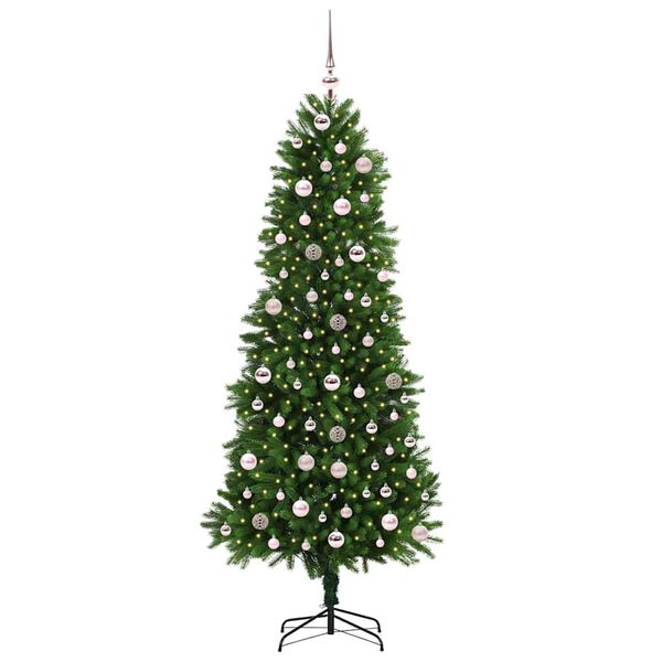 vidaXL &Aacute;rvore de Natal com 300 LEDs com suporte Verde 240 cm PE