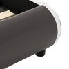 vidaXL Estrutura de cama 100x200cm couro artificial cinzento antracite