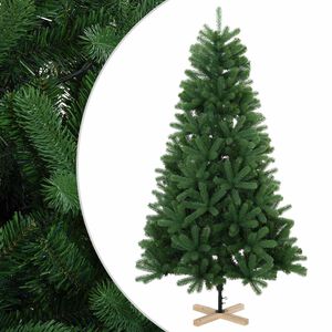 vidaXL &Aacute;rvore de Natal Artificial 120 cm PVC e madeira de pinho maci&ccedil;a