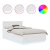 vidaXL Estrutura da Cama Branco 135 x 190 cm Madeira processada