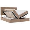 vidaXL Cama com arruma&ccedil;&atilde;o e colch&atilde;o Cappuccino 180 x 200 cm
