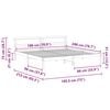 vidaXL Estrutura da Cama com cabeceira Marrom Cera 180 x 200 cm