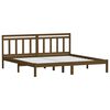 vidaXL Estrutura de cama 200x200 cm pinho maci&ccedil;o castanho mel