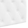 vidaXL Cabeceira Suspensa Branco 110 x 55 x 7 cm tecido