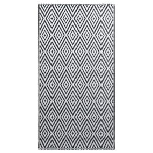 vidaXL Tapete de exterior 160x230 cm ARAKIL PP branco e preto