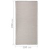 vidaXL Tapete de tecido plano p/ exterior 100x200 cm cinzento claro