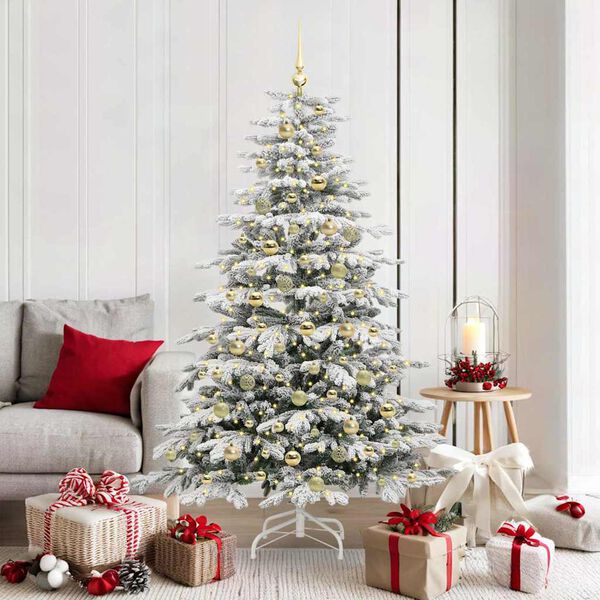 vidaXL &Aacute;rvore de Natal Articulada Artificial Branco 180 cm PE e PVC