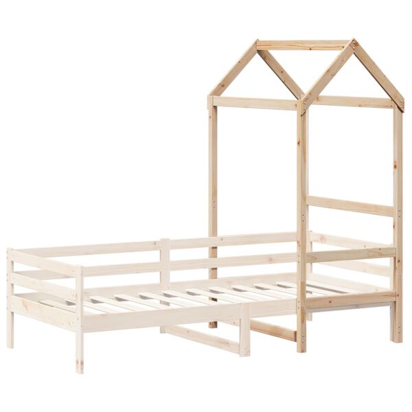 vidaXL Telhado de cama infantil 98x70x176,5 cm madeira de pinho maciça