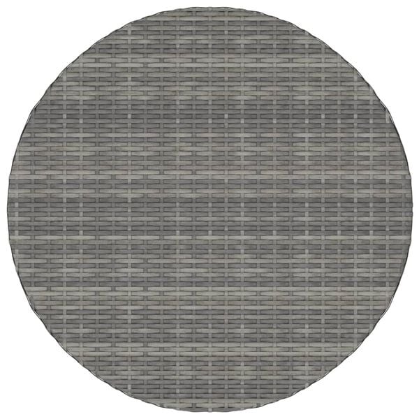 vidaXL Mesa para jardim 70x70x73 cm vime PE cinzento