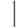 vidaXL Chuveiro Solar para Exterior Preto 217 cm PVC e alumínio