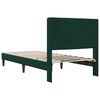 vidaXL Estrutura da Cama com cabeceira Verde Escuro 80 x 200 cm Veludo
