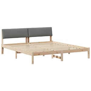 vidaXL Estrutura da cama castanho e cinzento-escuro 180 x 200 cm