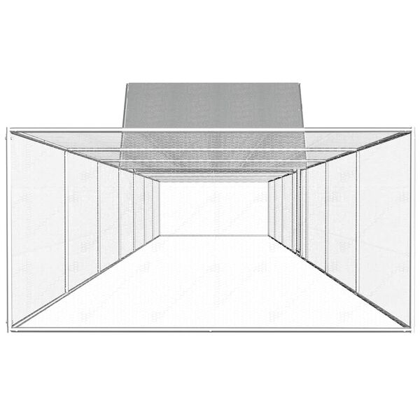 vidaXL Galinheiro 14x2x2 m a&ccedil;o galvanizado