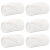 vidaXL Cobertores de Sof&aacute; 6 pcs Branco 130 x 150 cm L&atilde;