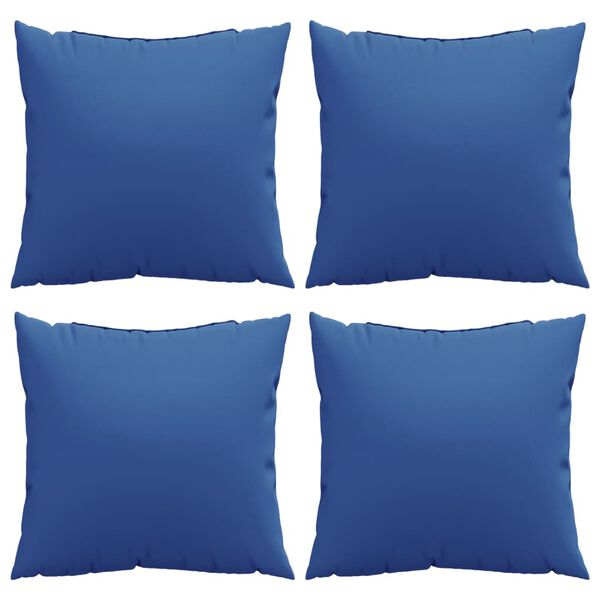 vidaXL Almofadas decorativas 4 pcs 60x60 cm tecido azul real