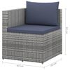 vidaXL 4 pcs conjunto lounge de jardim vime PE cinzento e antracite