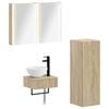 vidaXL Conjunto de Arm&aacute;rios para Banheiro 4 pcs Carvalho Sonoma