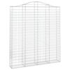 vidaXL Cesto gabi&atilde;o arqueado 200x30x220/240 cm ferro galvanizado