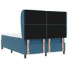 vidaXL Cama Box com colch&atilde;o Azul Escuro 190 x 140 cm Veludo