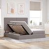 vidaXL Cama com Armazenamento Cinzento-acastanhado 200 x 200 cm