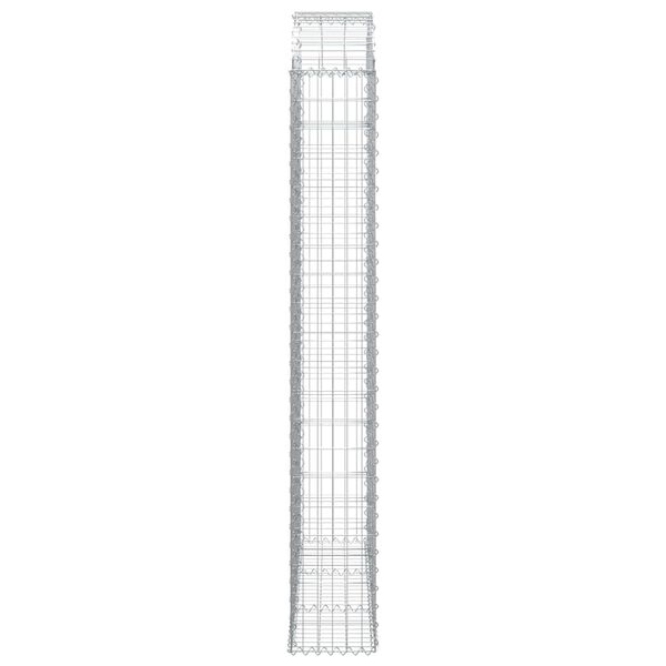 vidaXL Cesto gabi&atilde;o arqueado 150x30x200/220 cm ferro galvanizado