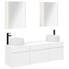 vidaXL Conjunto de Arm&aacute;rios para Banheiro 5 pcs Branco