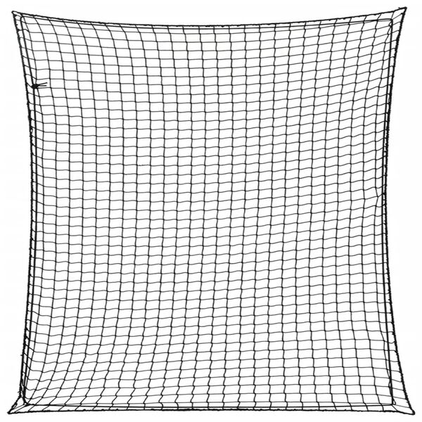 vidaXL Rede para reboque com corda elástica 4x4 m PP preto