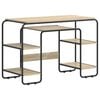 vidaXL Mesa com Armazenamento Carvalho Sonoma 113,5 x 52 x 75,5 cm