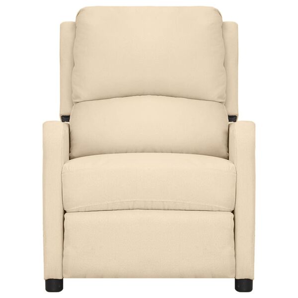 vidaXL Poltrona de massagens tecido cor creme