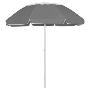 vidaXL Guarda-sol de praia 300 cm antracite