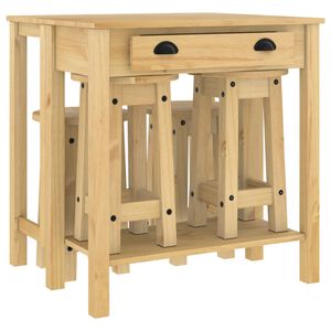 vidaXL 5 pcs conjunto de bar pinho maci&ccedil;o