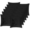 vidaXL Capa almofada 12 unid. HOUTEN Preto 45 x 45 cm Flanela