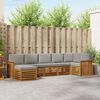 vidaXL Conjunto de Sof&aacute; Sectional 7 pcs Cinza Natural e Claro